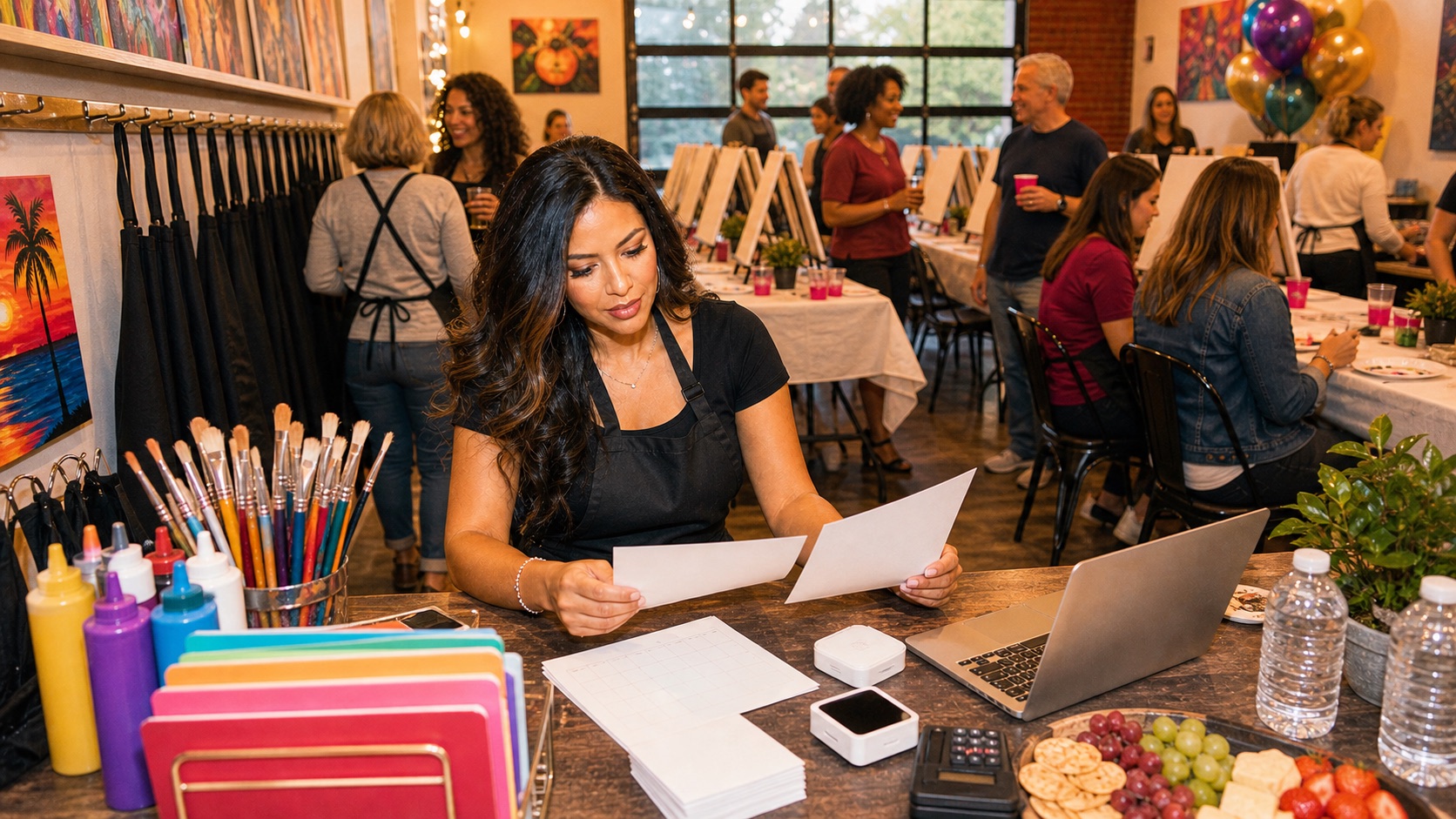 Studio owner planning experience-led class formats